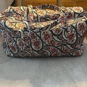 Vera Bradley Paisley Tote - Red, Black, Cream